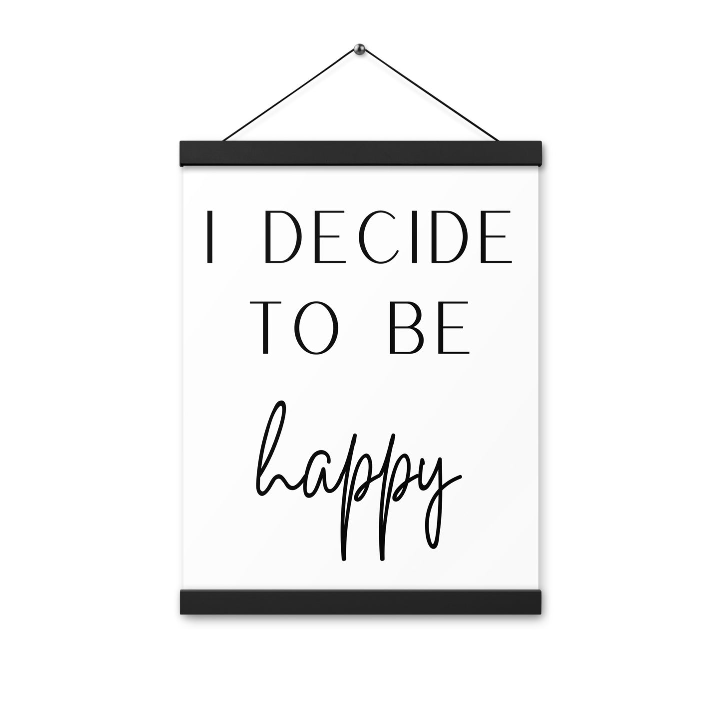 Hängeposter: I decide to be happy