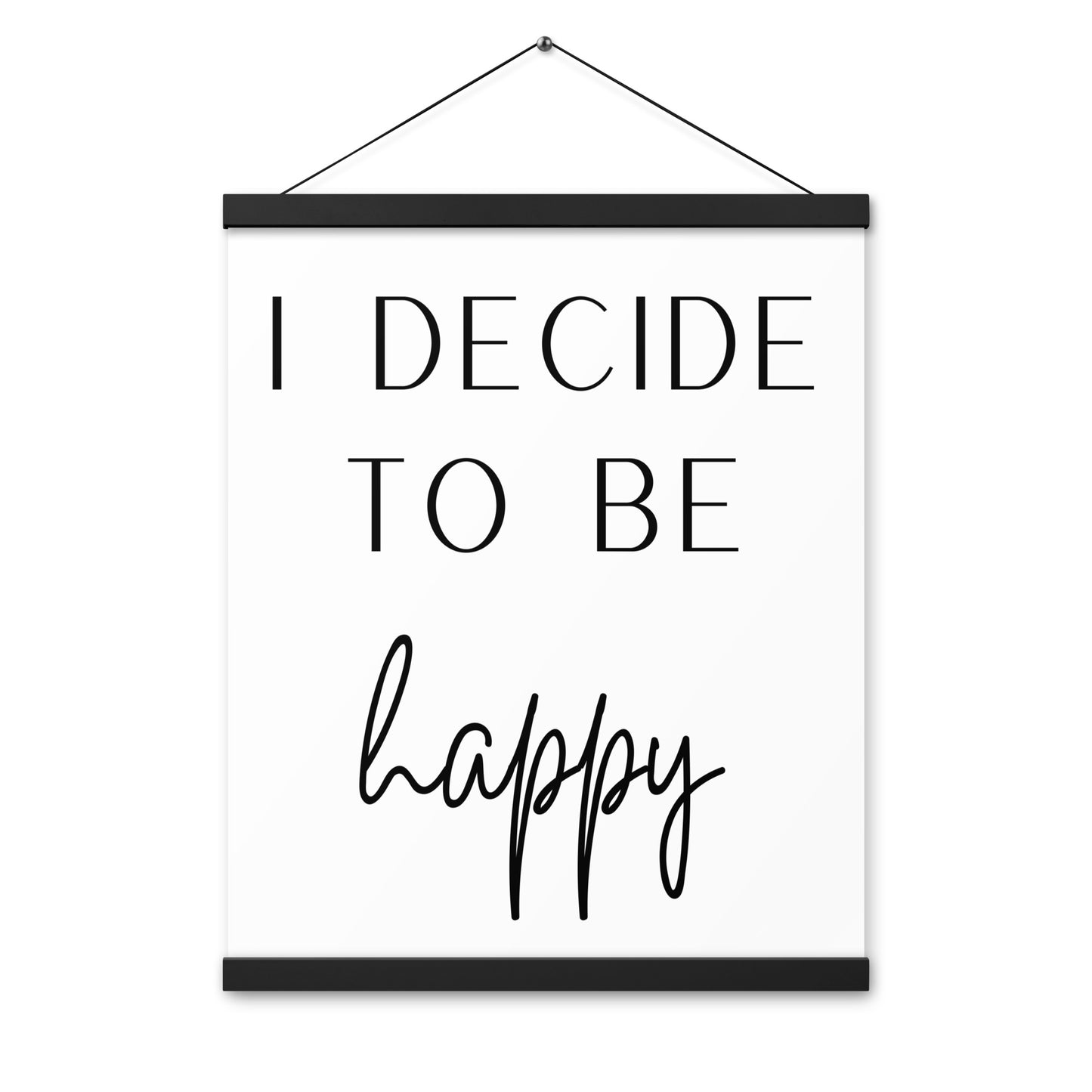 Hängeposter: I decide to be happy