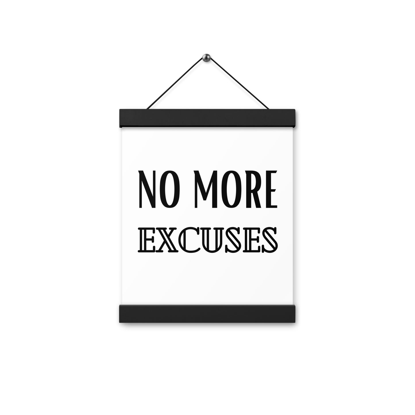 Hängeposter: No more excuses