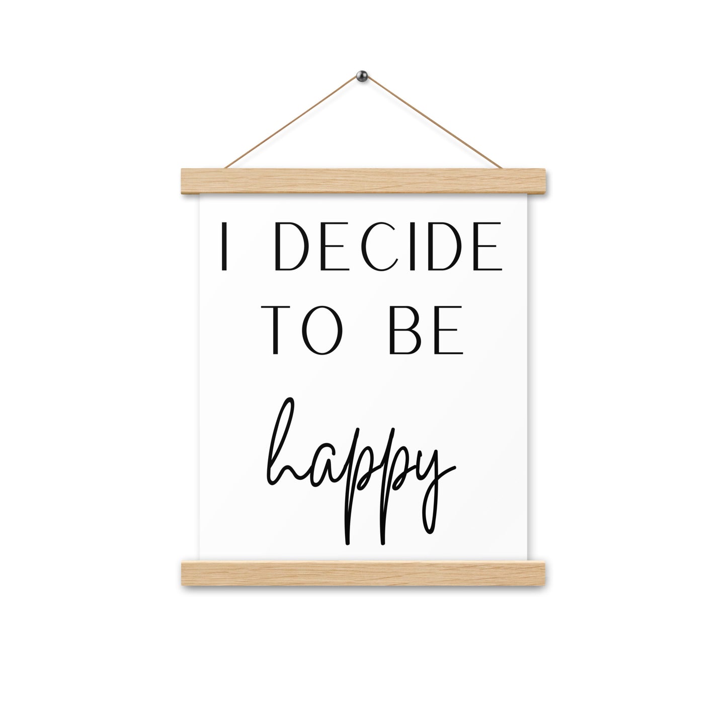 Hängeposter: I decide to be happy