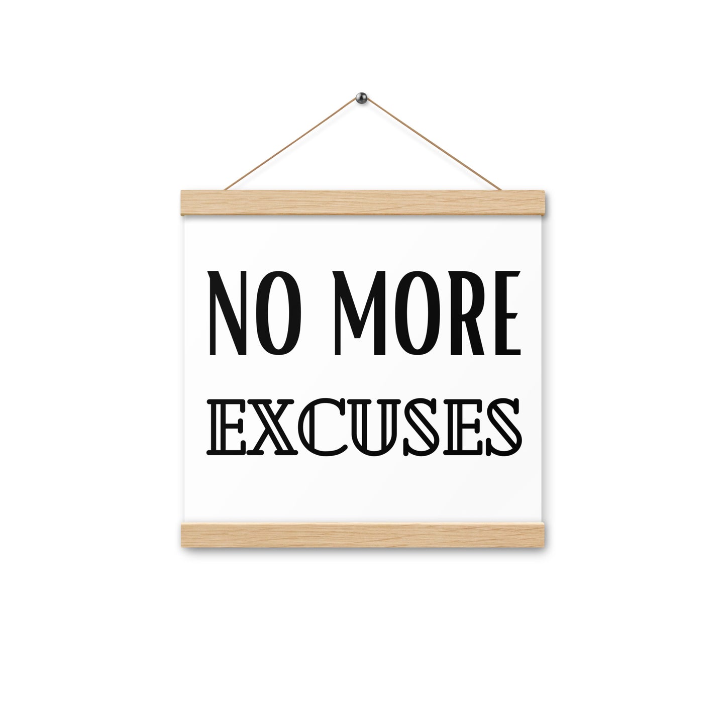 Hängeposter: No more excuses