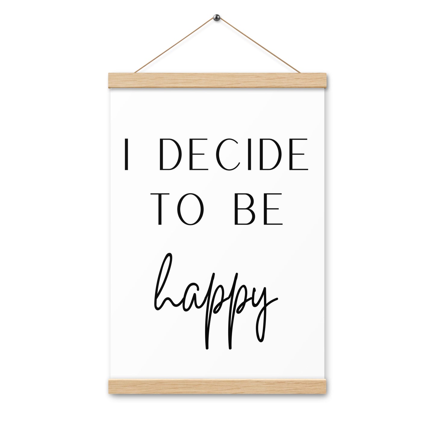 Hängeposter: I decide to be happy