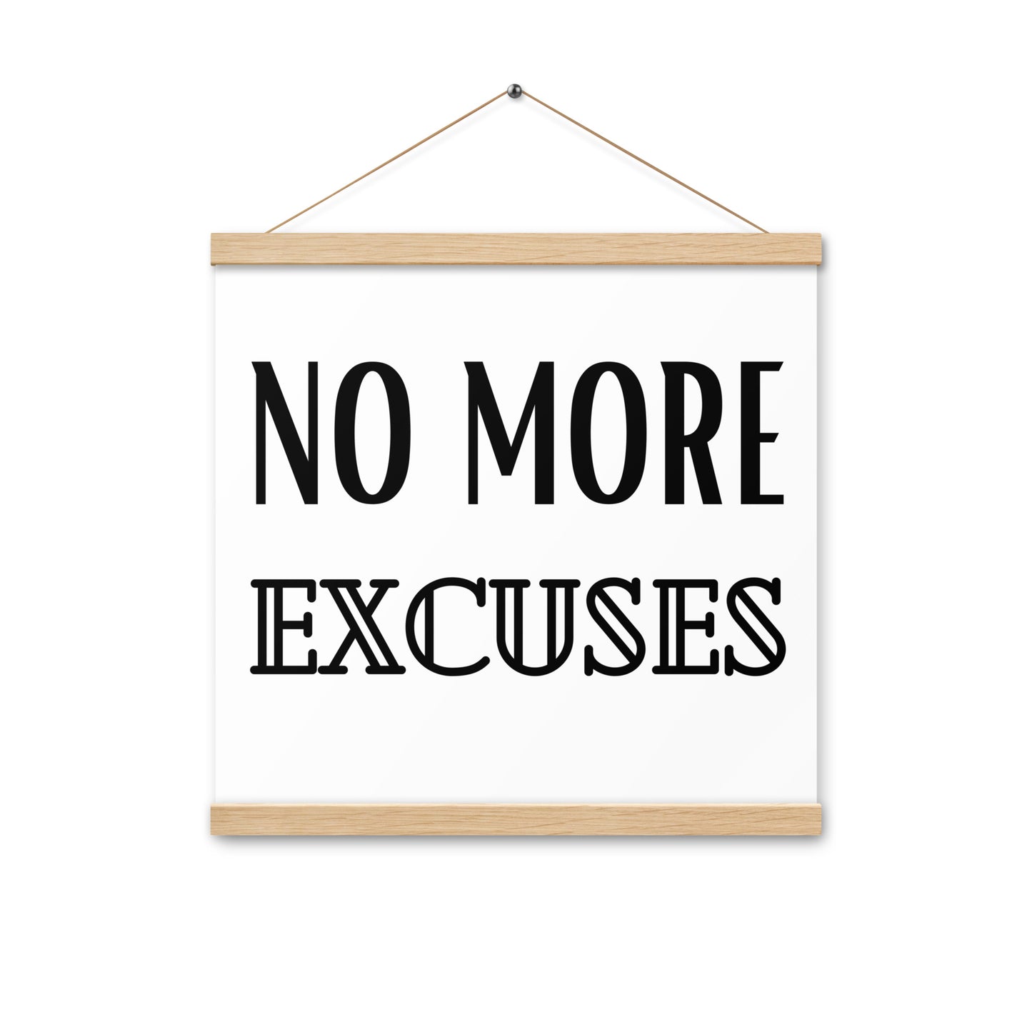 Hängeposter: No more excuses