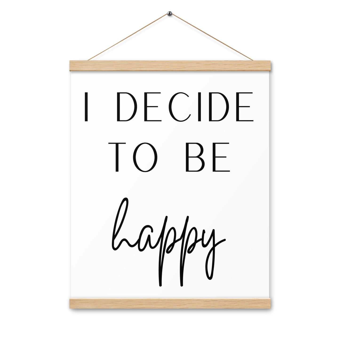 Hängeposter: I decide to be happy