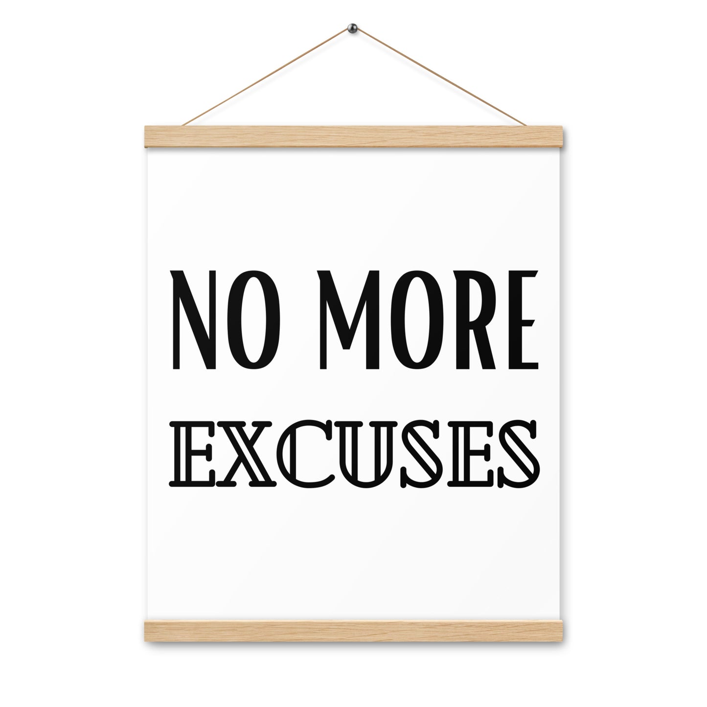 Hängeposter: No more excuses