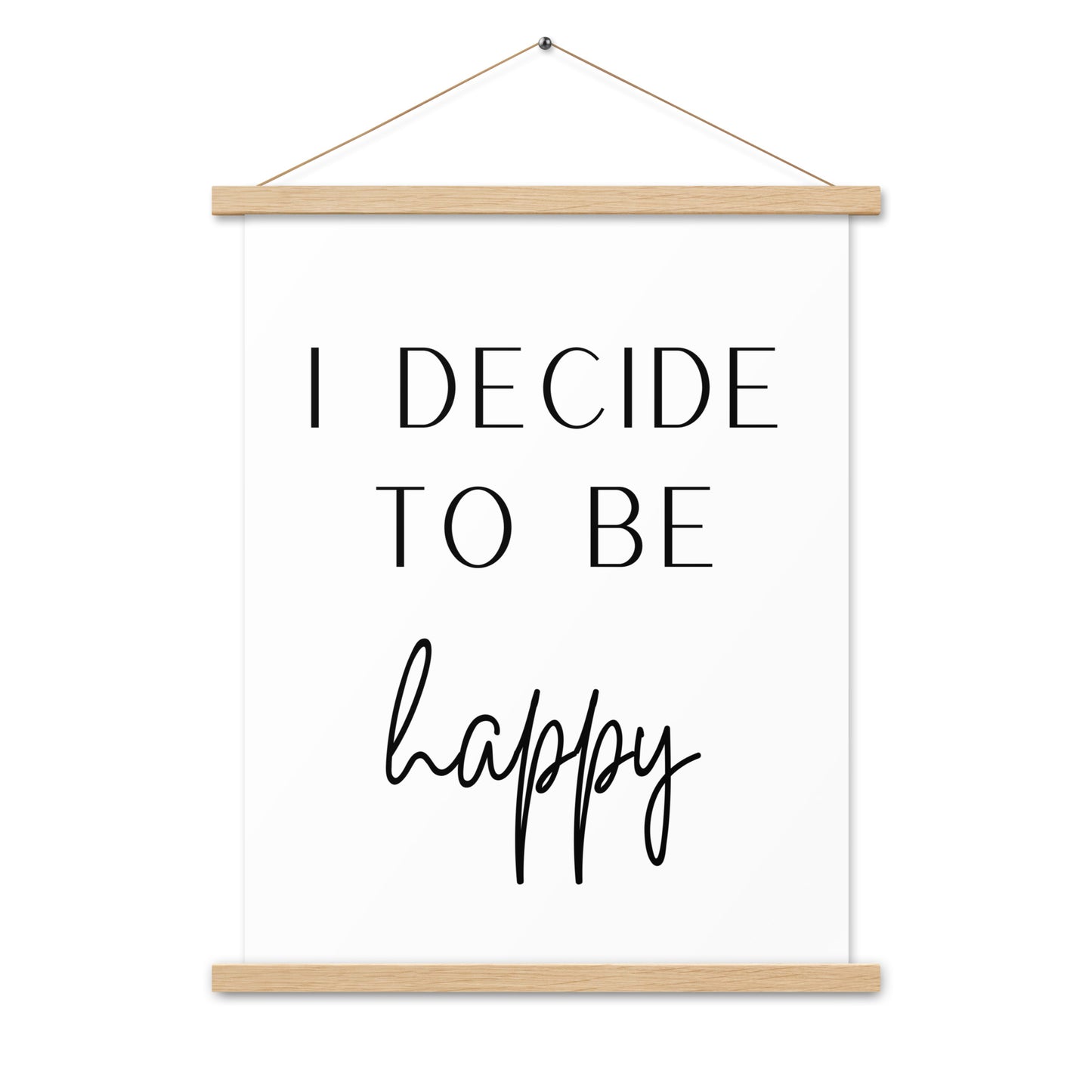 Hängeposter: I decide to be happy