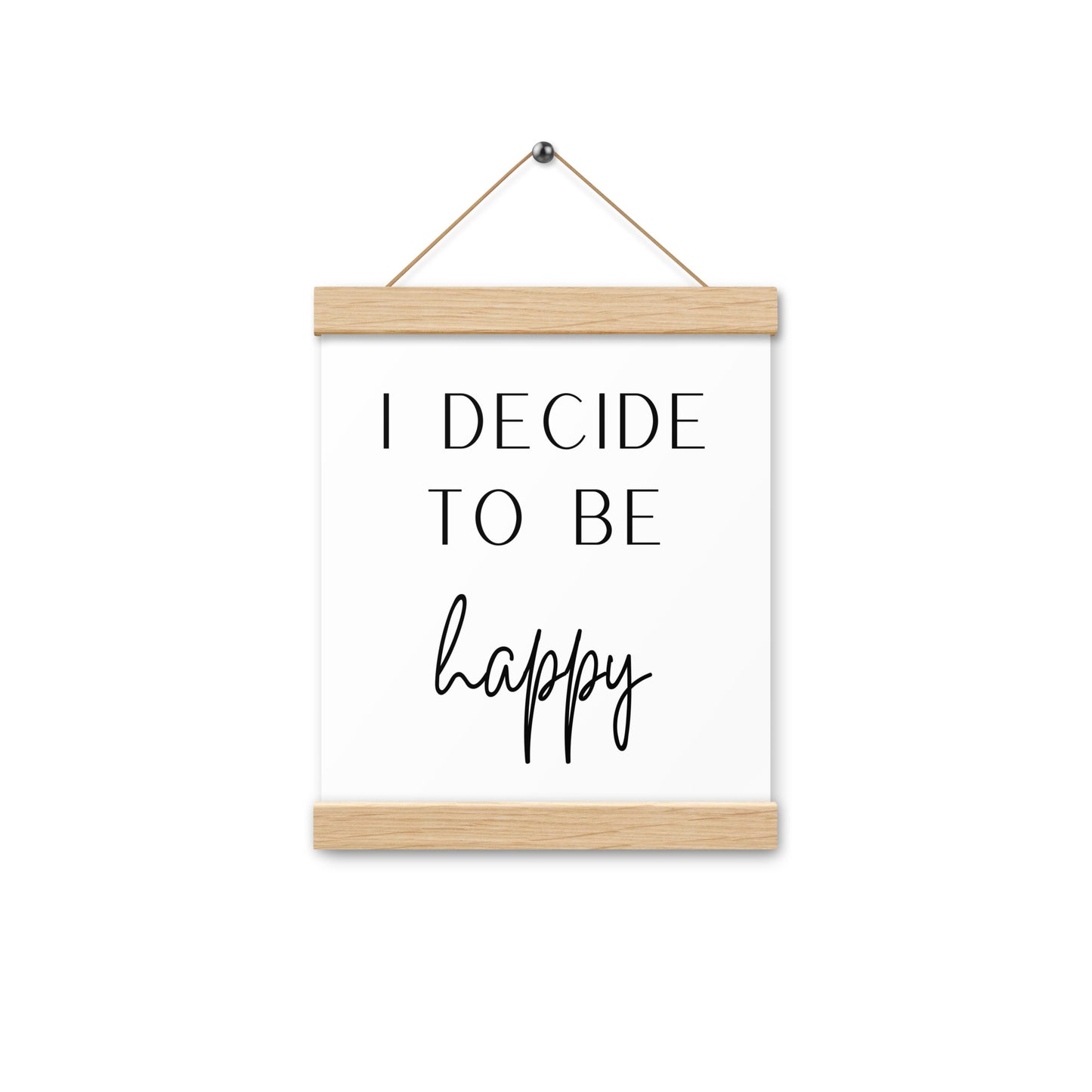 Hängeposter: I decide to be happy