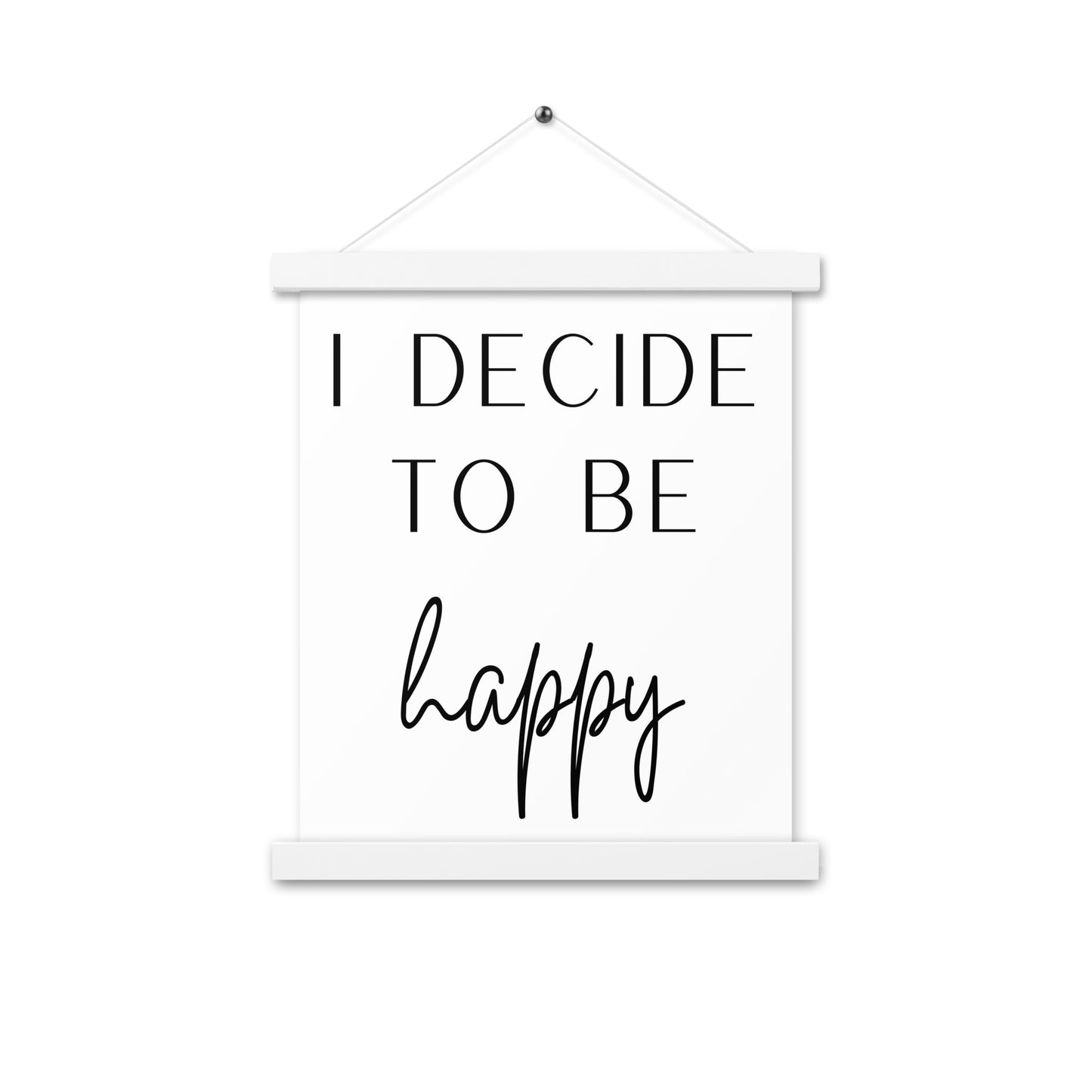 Hängeposter: I decide to be happy