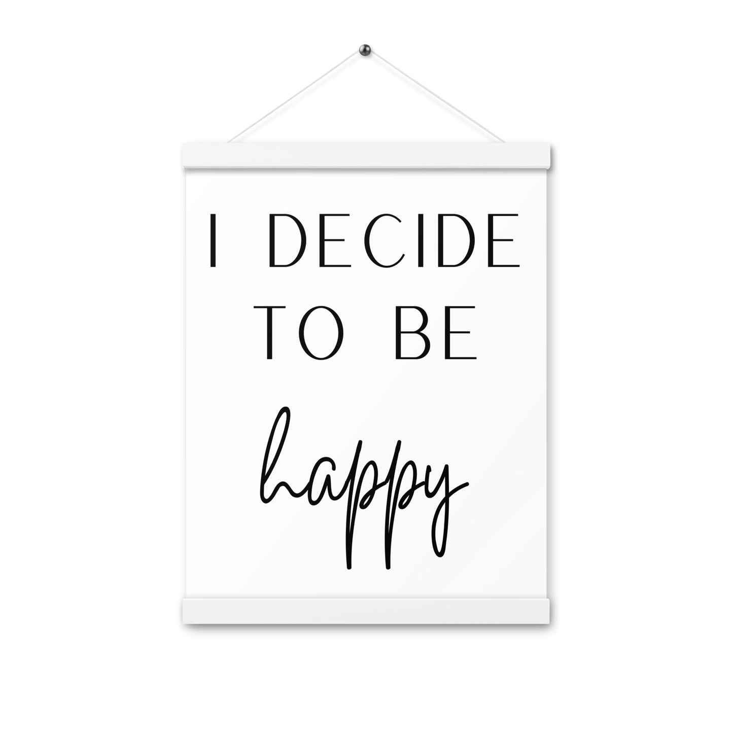 Hängeposter: I decide to be happy