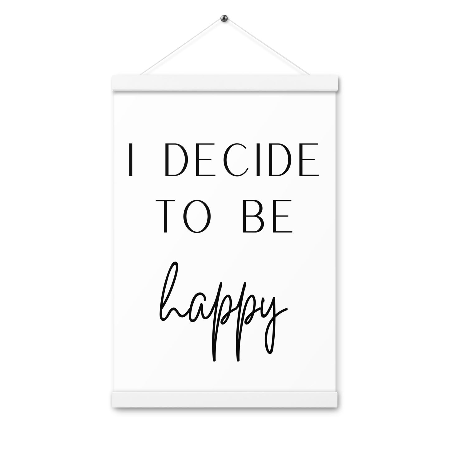 Hängeposter: I decide to be happy