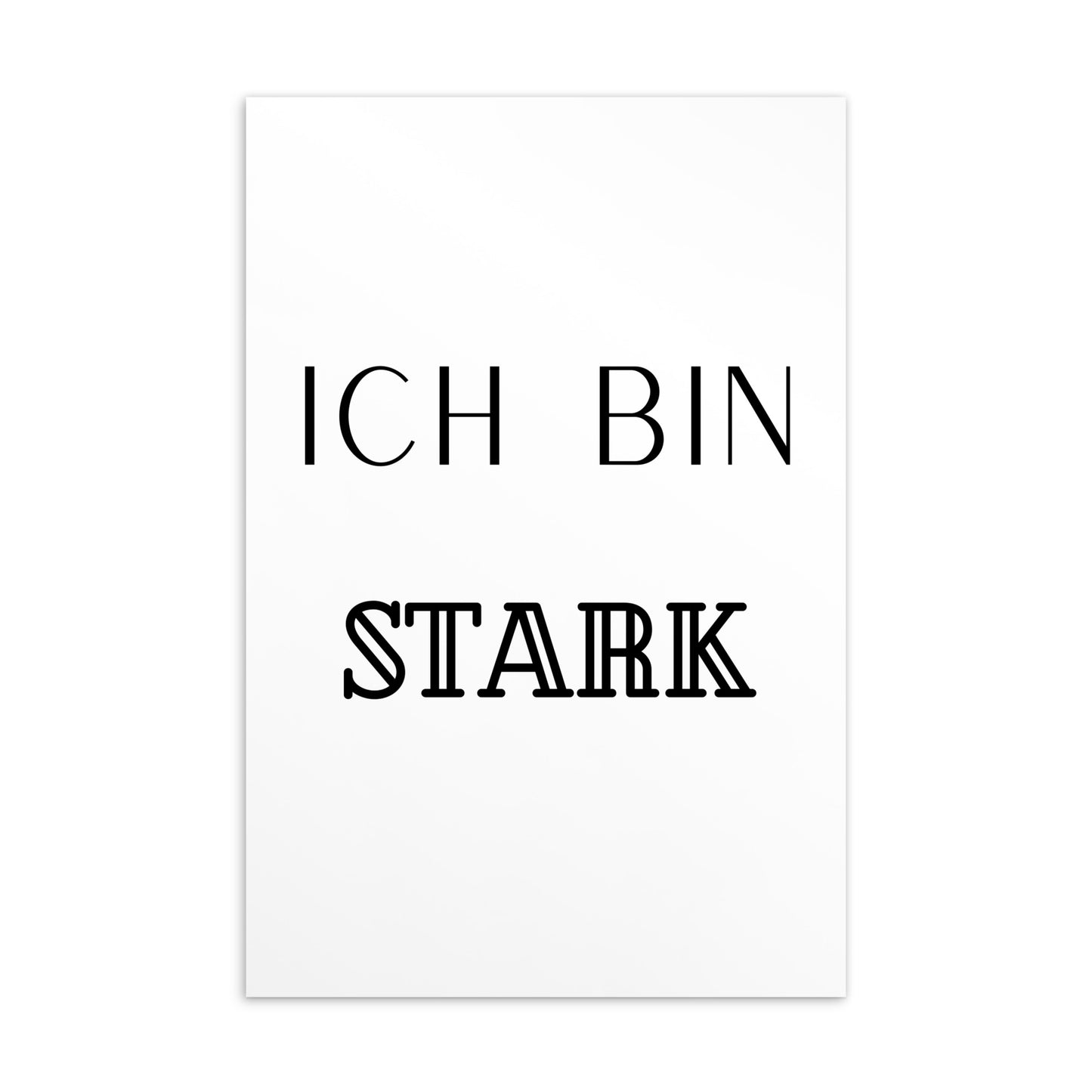 Postkarte: Ich bin stark