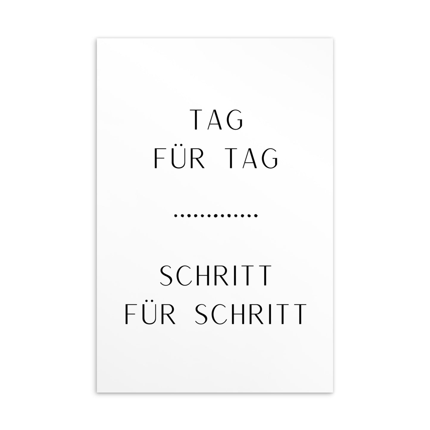 Postkarte: Tag für Tag Schritt für Schritt